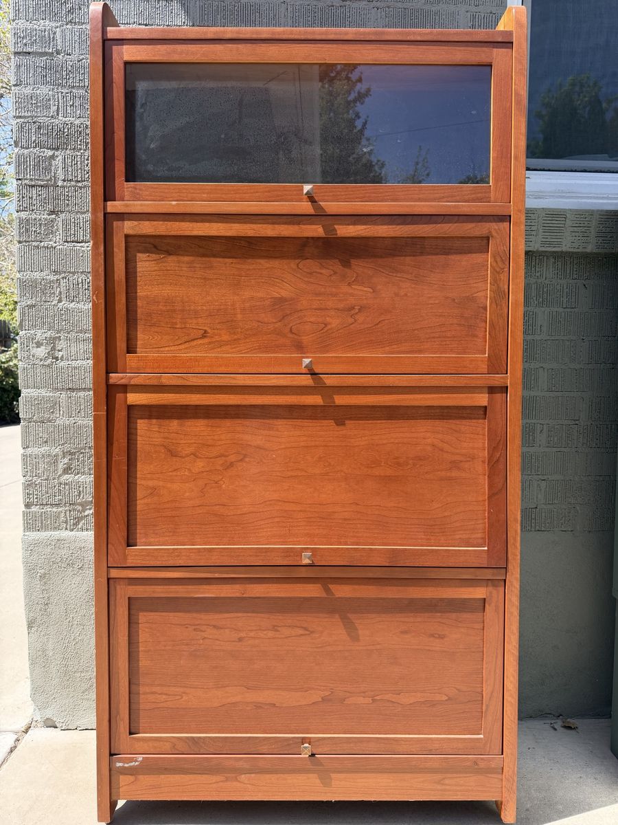 Rich Cherry Barrister Bookcase — Must See
