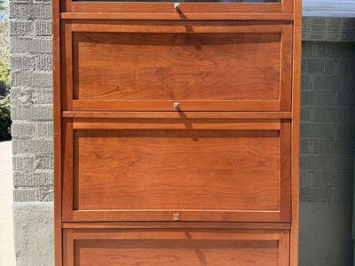 Rich Cherry Barrister Bookcase — Must See