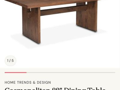 Brand new in box 82" solid wood table