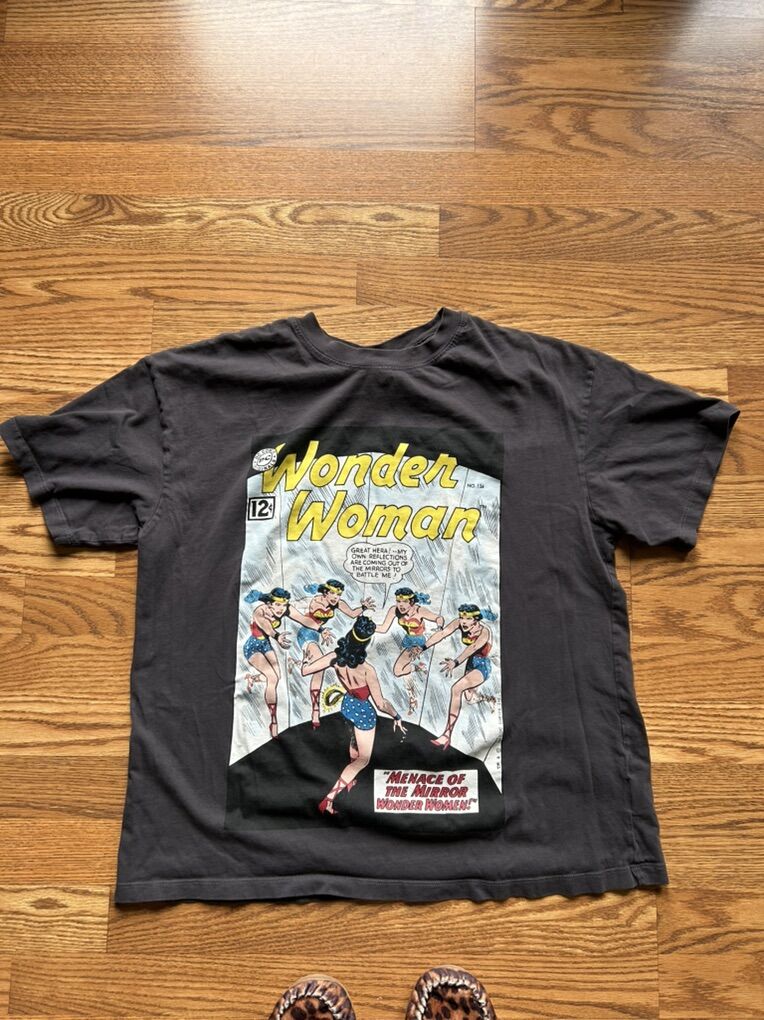 H&M Wonder woman Black T Shirt DC WB