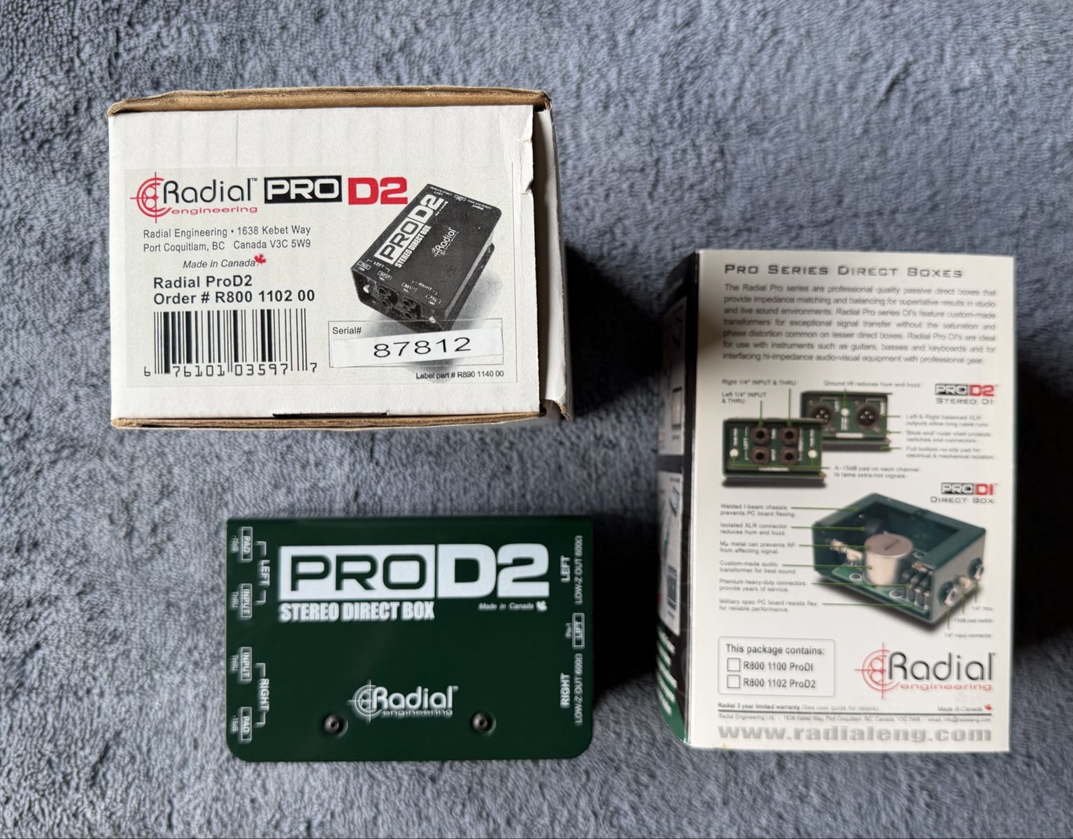 Radial ProD2 Passive Stereo Direct Box - New in Box (NIB)