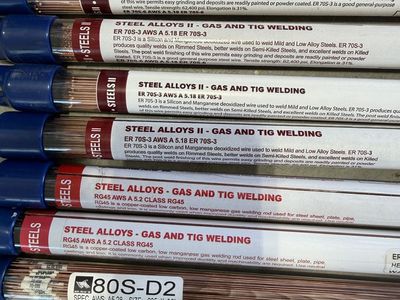 7 lbs Mixed TIG & Gas Welding Rods - ER70S-3, RG45, ER80S-D2