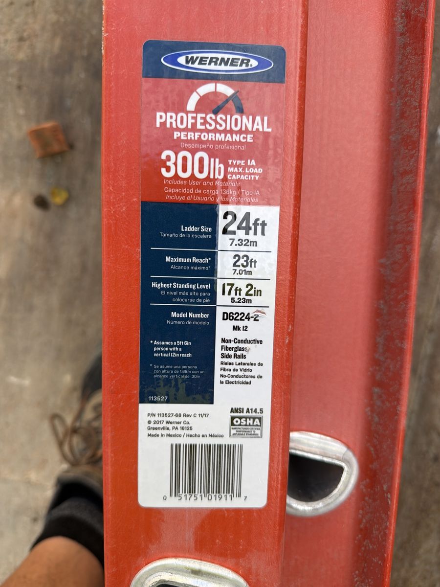 Werner 24 Foot Extension Ladder