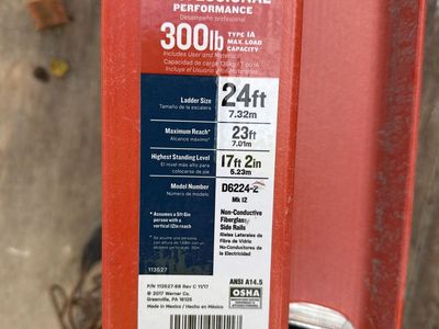 Werner 24 Foot Extension Ladder