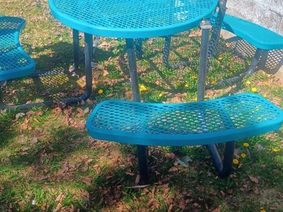 METAL PICNIC TABLES