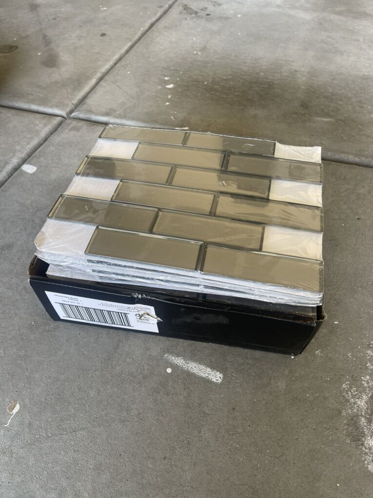 Mosaic Tiles Champaign Bevel Subway 2x6x8mm