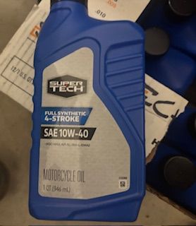 Super Tech full syn SAE 10w-40 syn motorcycle oil