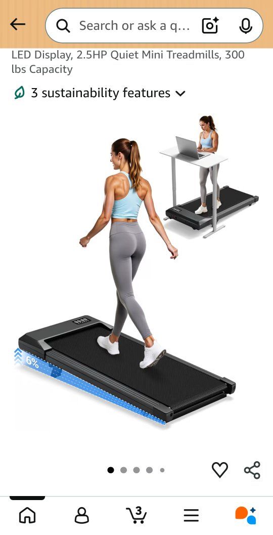 Compact Under Desk Treadmill BA10-B