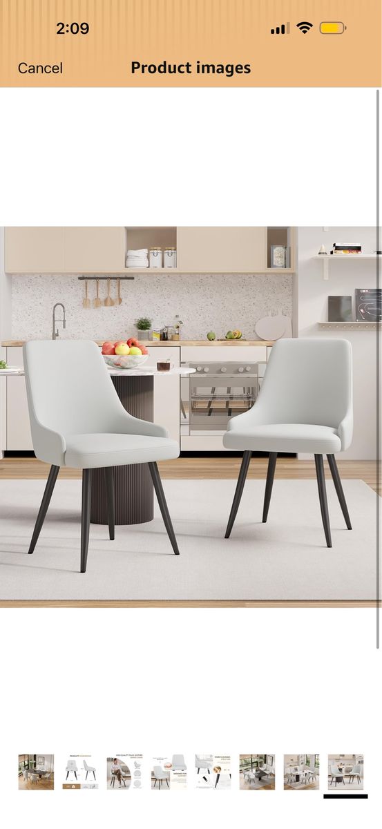 New in box- 6 faux leather dining chairs