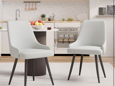 New in box- 6 faux leather dining chairs