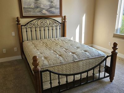 Queen Sealy Mattress & Bed Frame. In good condition.