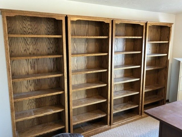 Solid Oak Bookshelves