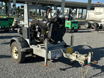 Construction Dewatering Single Axle Diesel 6 Inch Water Transfer Pump Contractor Excavation Utility