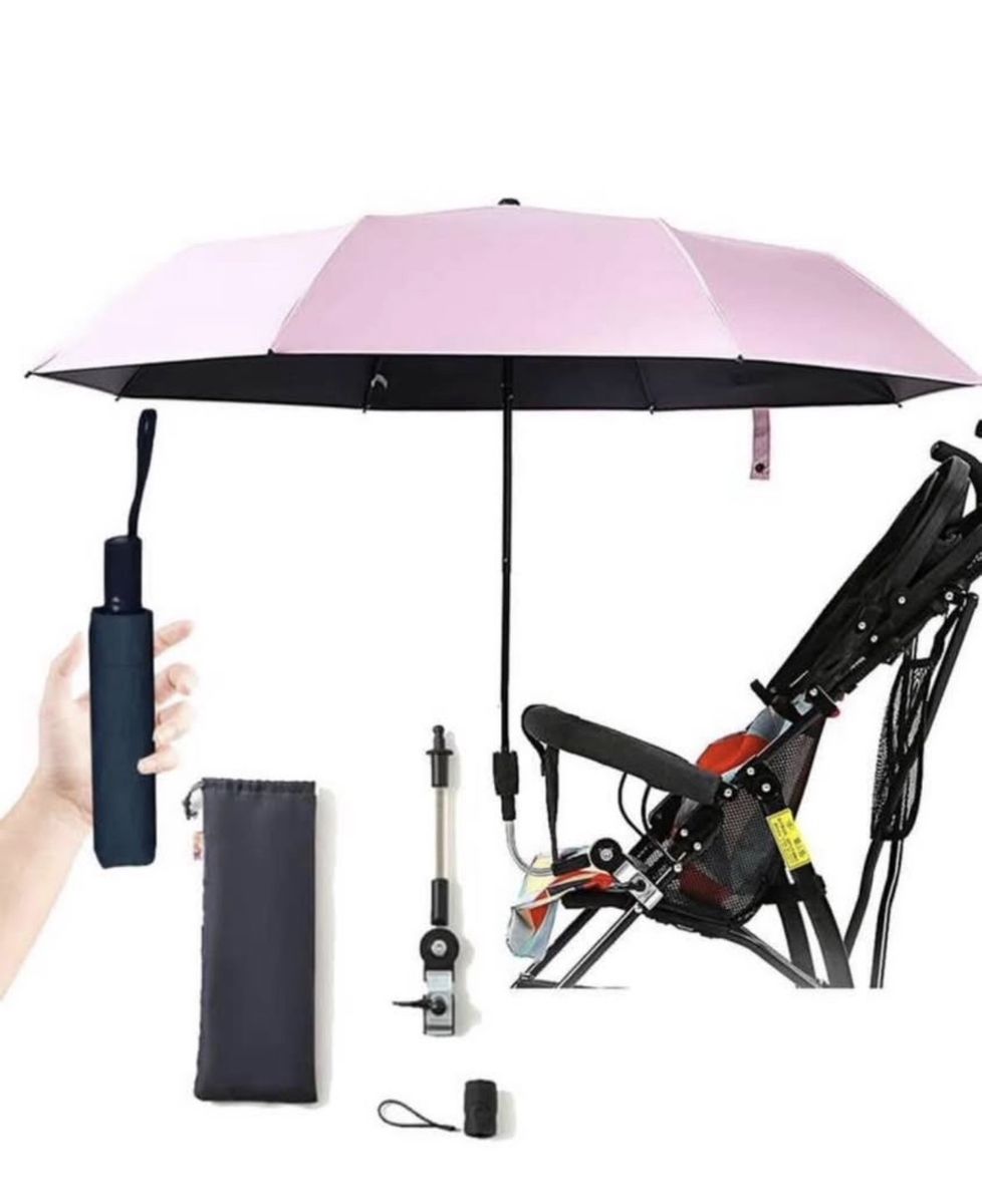 Clamp On Umbrella- Universal Parasol- pink