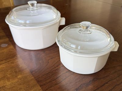 Princess House Nouveau Pot Pans with Clear Glass Lids Cookware (1 Quart, 2 Quart)