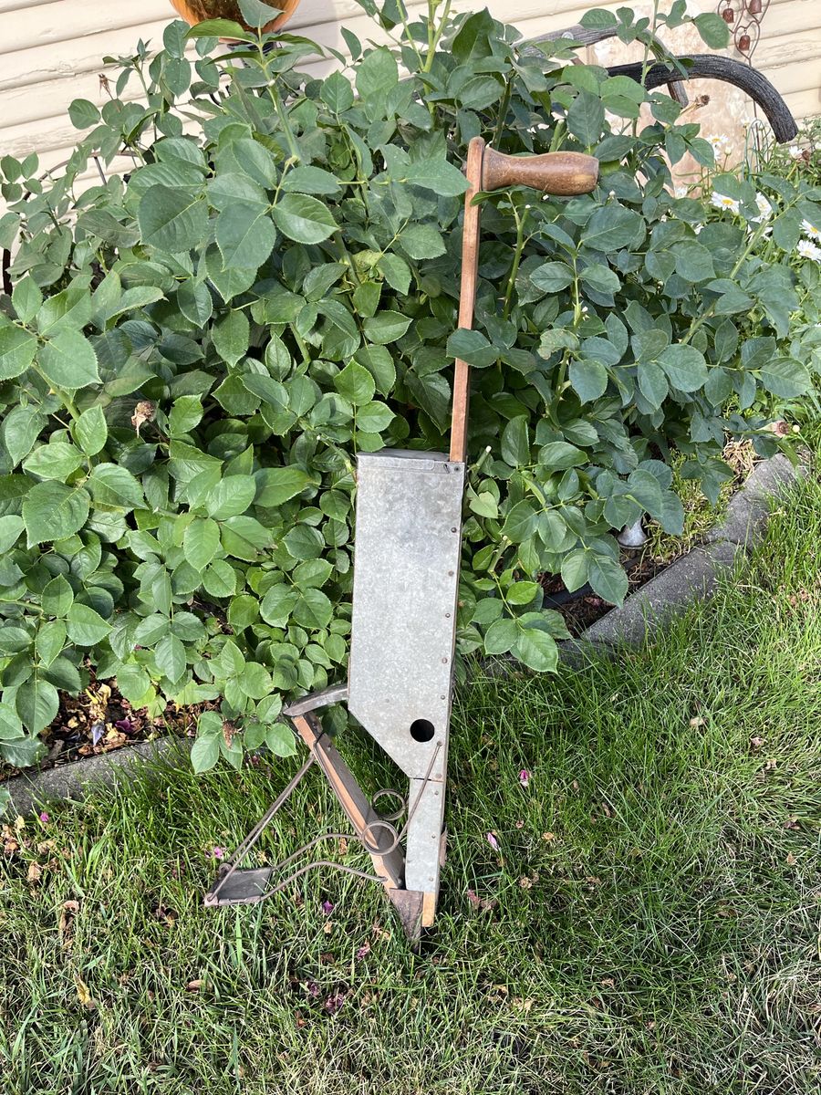 Early 1900's Hand Held Wooden Corn Seed Planter -Farm Tool