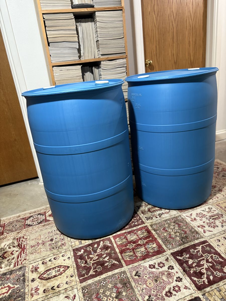 Blue Plastic Food Grade 55 Gallon Drum