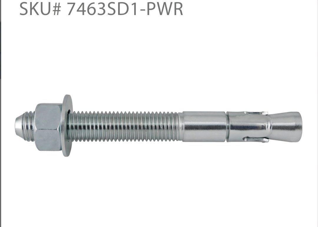 SKU# 7463SD1-PWR Anchor Bolt Expansion Sleeve Kit for Concrete/Masonry Applications