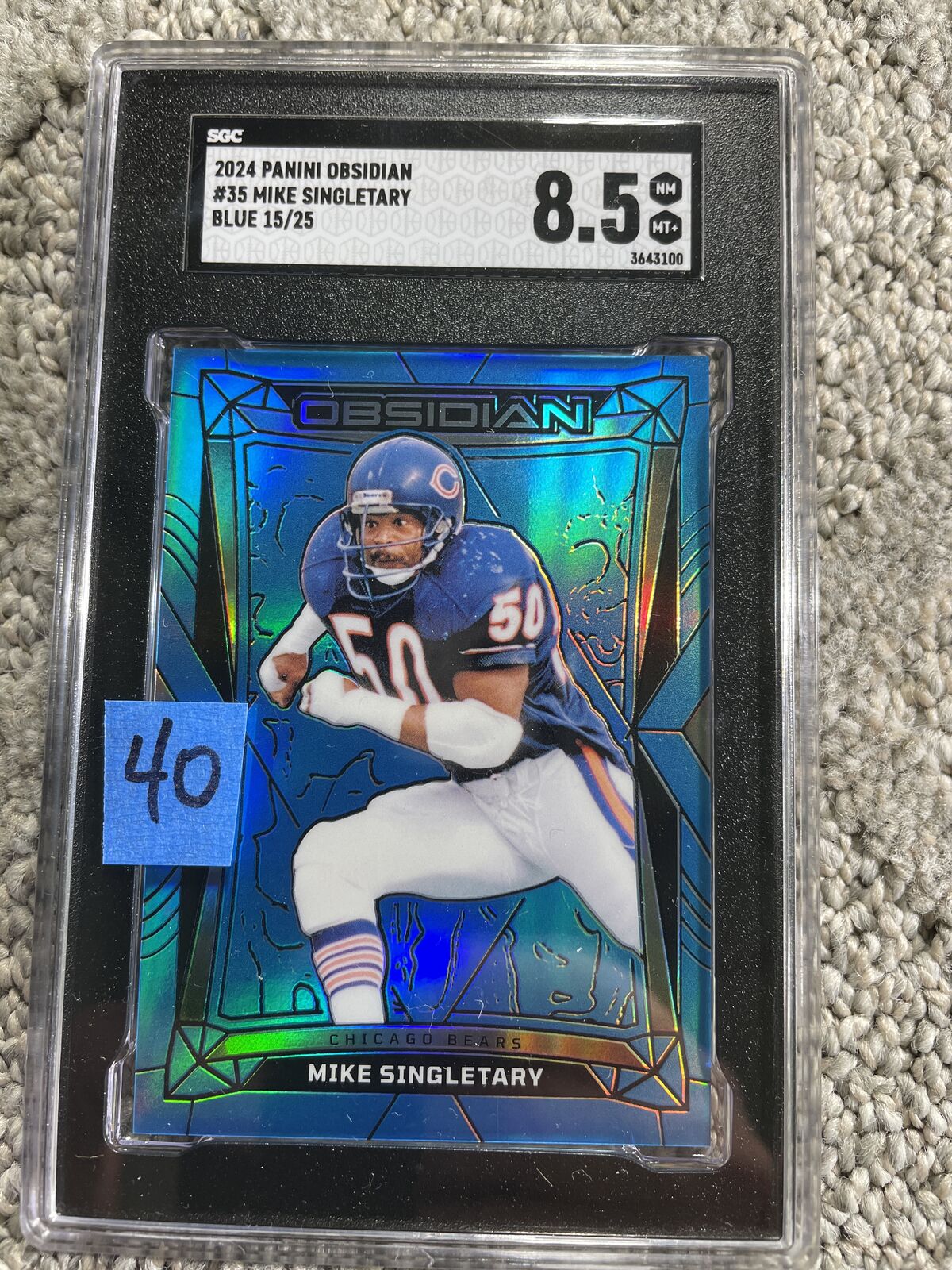 Mike Singletary Chicago Bears graded slab