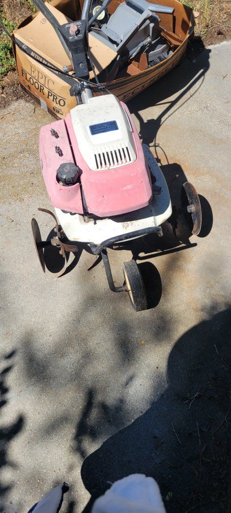 Honda Gas Garden Tiller Cultivator Pink White