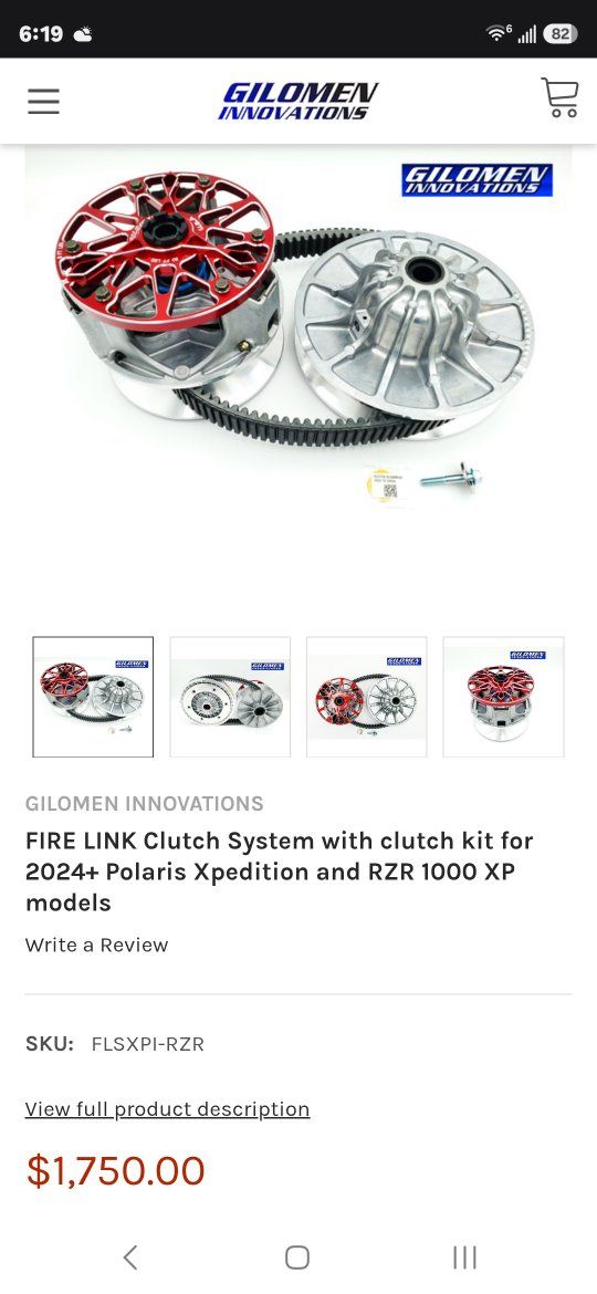 Gilomen Innovations FIRE LINK Clutch System for 2024+ Polaris Xpedition / RZR 1000 XP