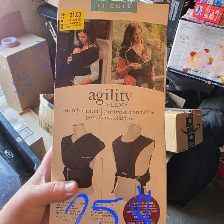 JJ COLE Agility Flex Stretch Carrier Baby Wrap - Black