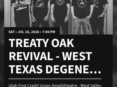 Treaty Oak Revival Concert Tickets - 2 PIT GA at Utah First Credit Union Amphitheatre 7/18/2026
