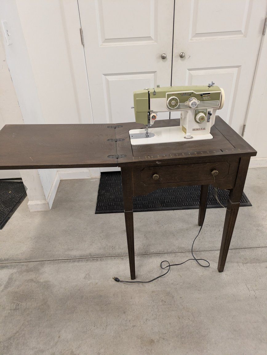 Vintage White Sewing Machine