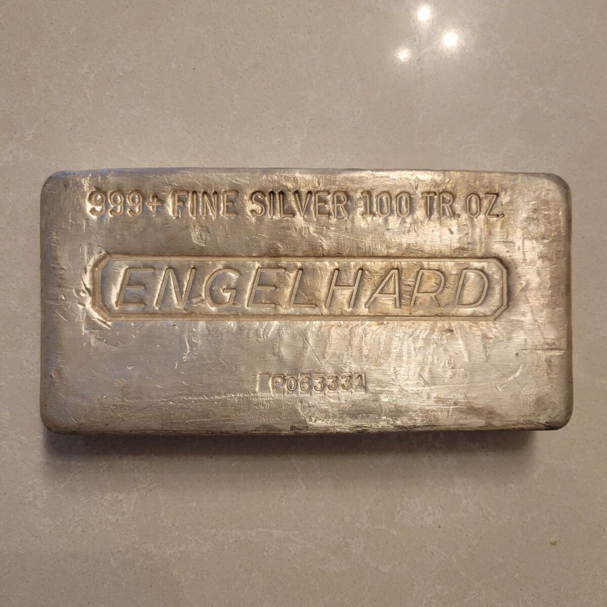Engelhard 100 oz. Bar