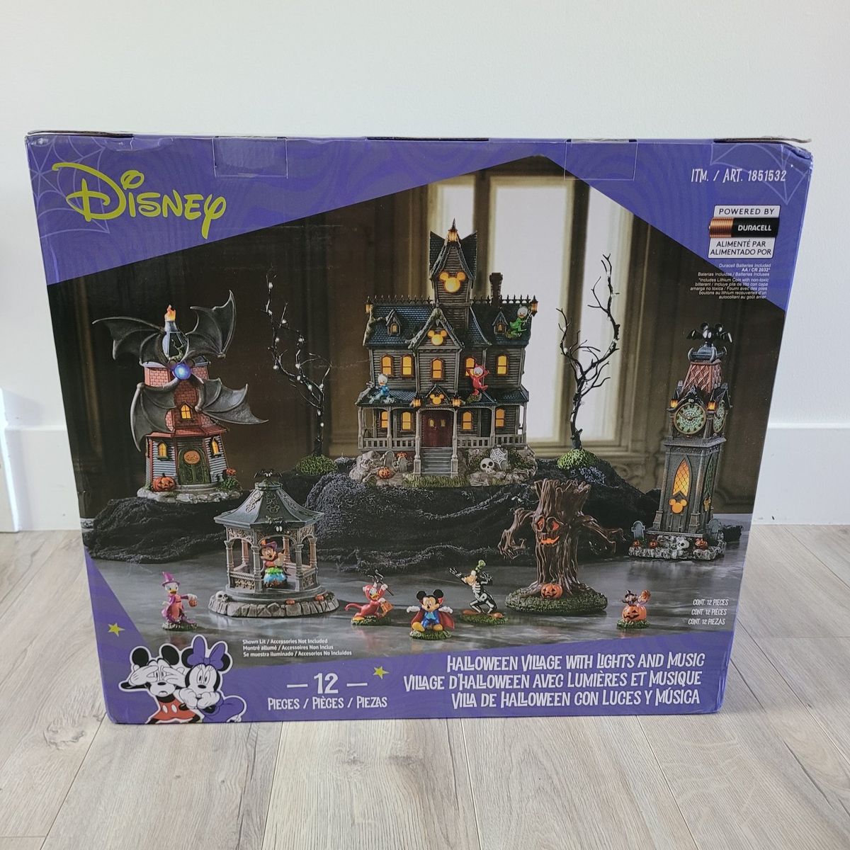 NEW-Disney Halloween Village 12 Piece Decoration