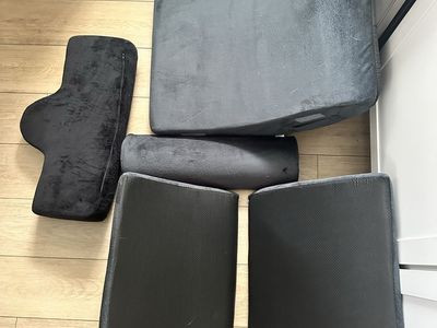 Orthopedic Wedge Pillow Set - Back, Leg & Neck Support for Post-Surgery/Recovery - Gray/Black