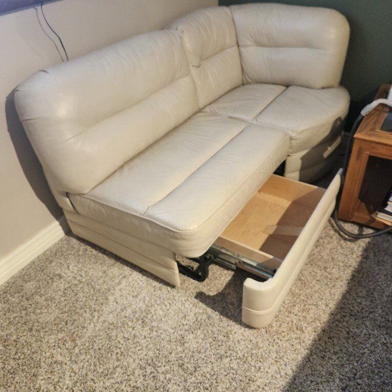 60 inch all leather J lounge