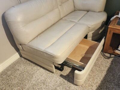 60 inch all leather J lounge