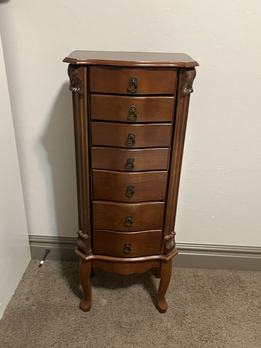Antique Jewelry Dresser Velvet Drawers
