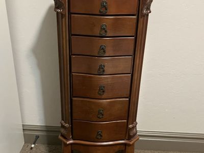 Antique Jewelry Dresser Velvet Drawers