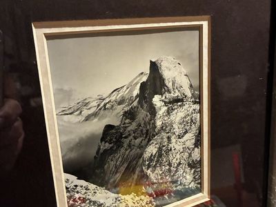 Ansel Adams Framed Black & White Yosemite Half Dome Mountain Photograph