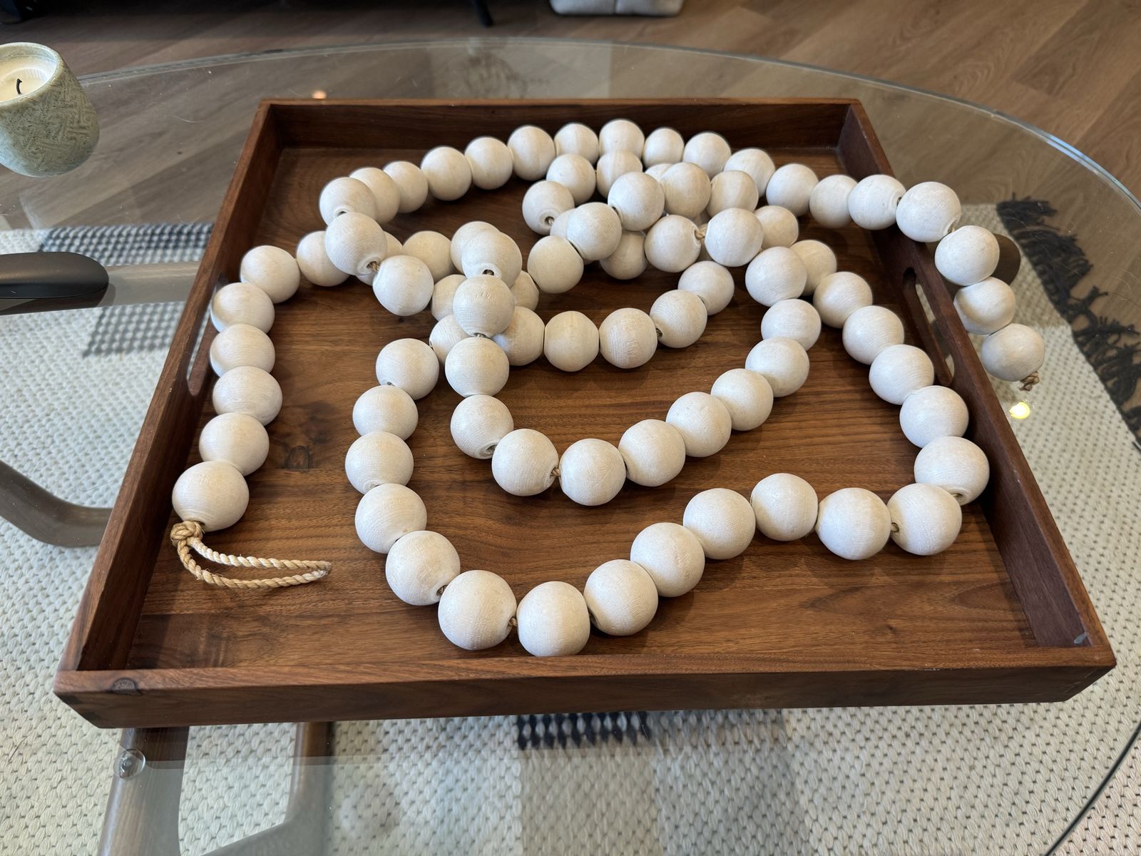 Pottery Barn Mango Wood Beaded Garland