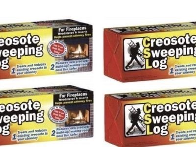 Brand new, The Creosote Sweeping Log CSL Chimney Cleaner 4-Pack - Reduces Dangerous Creosote