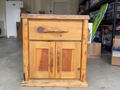 Log Nightstand