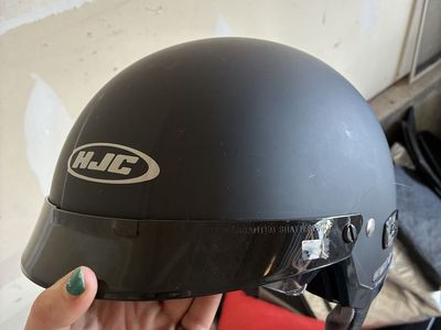 HJC IS-2 Half Shell Motorcycle Helmet, Matte Black, Size Large, DOT Approved