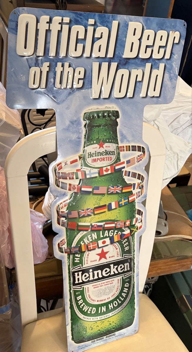 Heineken official beer of world sign
