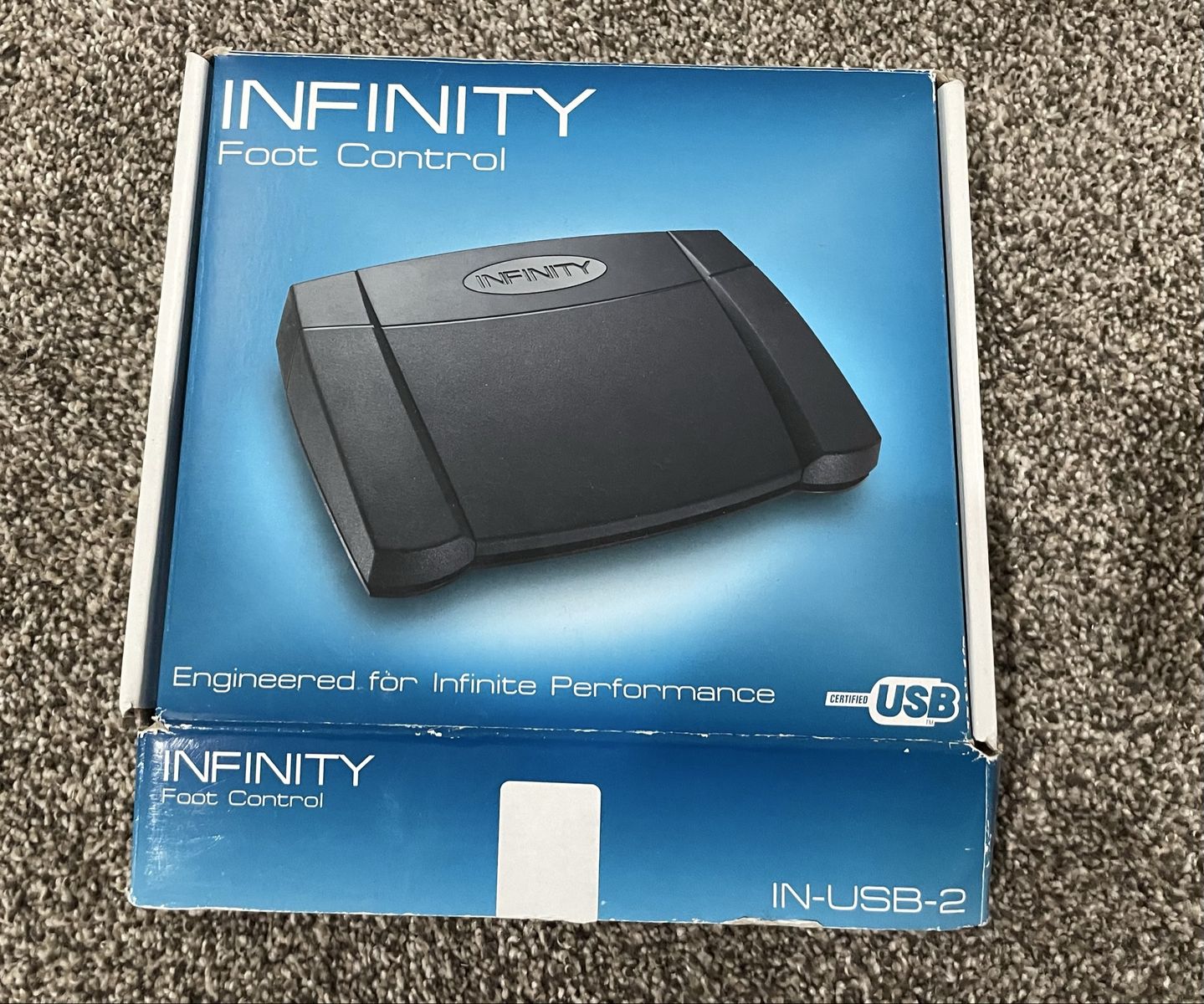 Infinity USB Foot Control Pedal IN-USB-2 for Transcription & Dictation - Excellent Condition