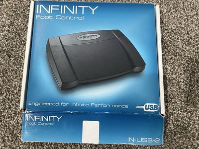 Infinity USB Foot Control Pedal IN-USB-2 for Transcription & Dictation - Excellent Condition