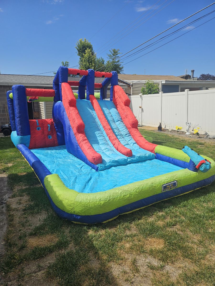 My 1st Water Slide by Banzai Outdoor Inflatable Backyard Water Park & Splash Pool