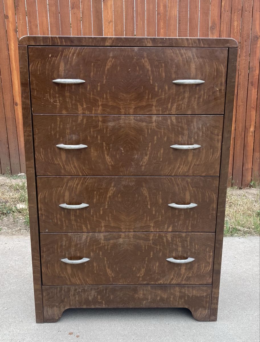 Vintage Metal Dresser Four Drawer