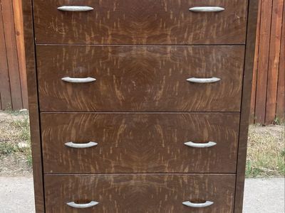 Vintage Metal Dresser Four Drawer