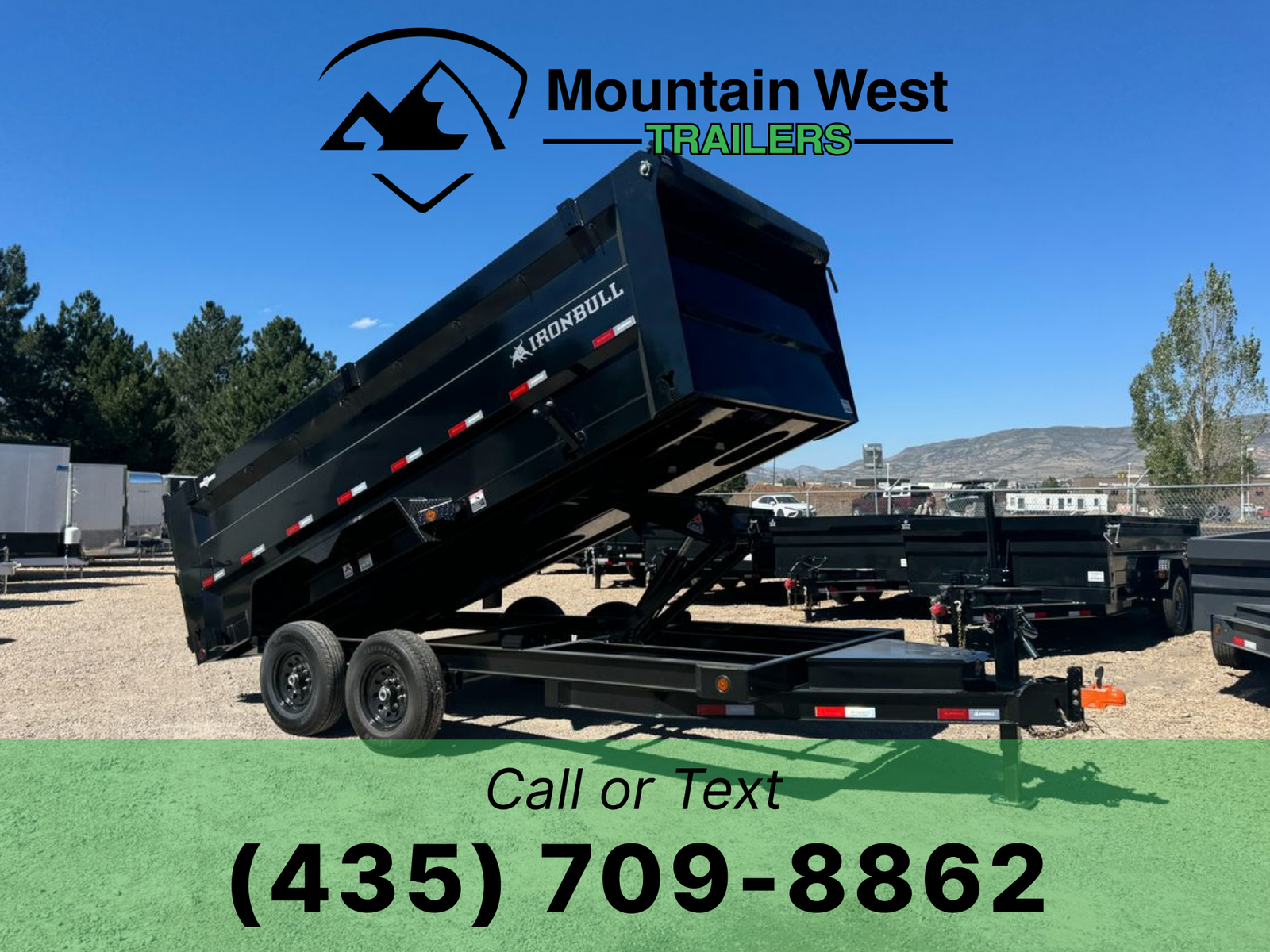 2027 Iron Bull 7X16-14.9K Dump Trailer w/ 4ft Sides