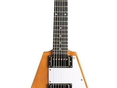 Guitar Floor Stand Flying V Oak Wood
