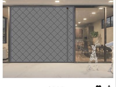 Magnetic Thermal Insulated Door Curtain 72"x80" Gray - Waterproof, Windproof, Noise Reducing