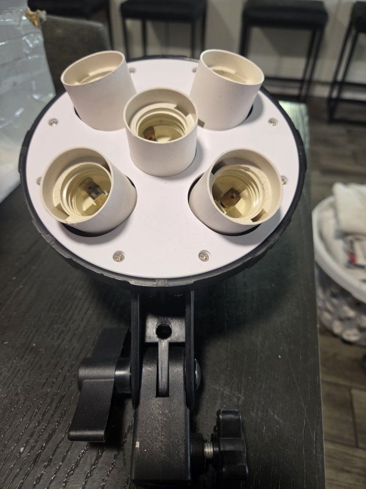 New FOVITEC StudioPRO 5-Socket Continuous Light Head with Mounting Bracket 100-240V